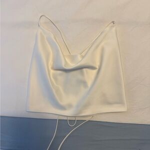 Brandy Melville White Satin Tank Top